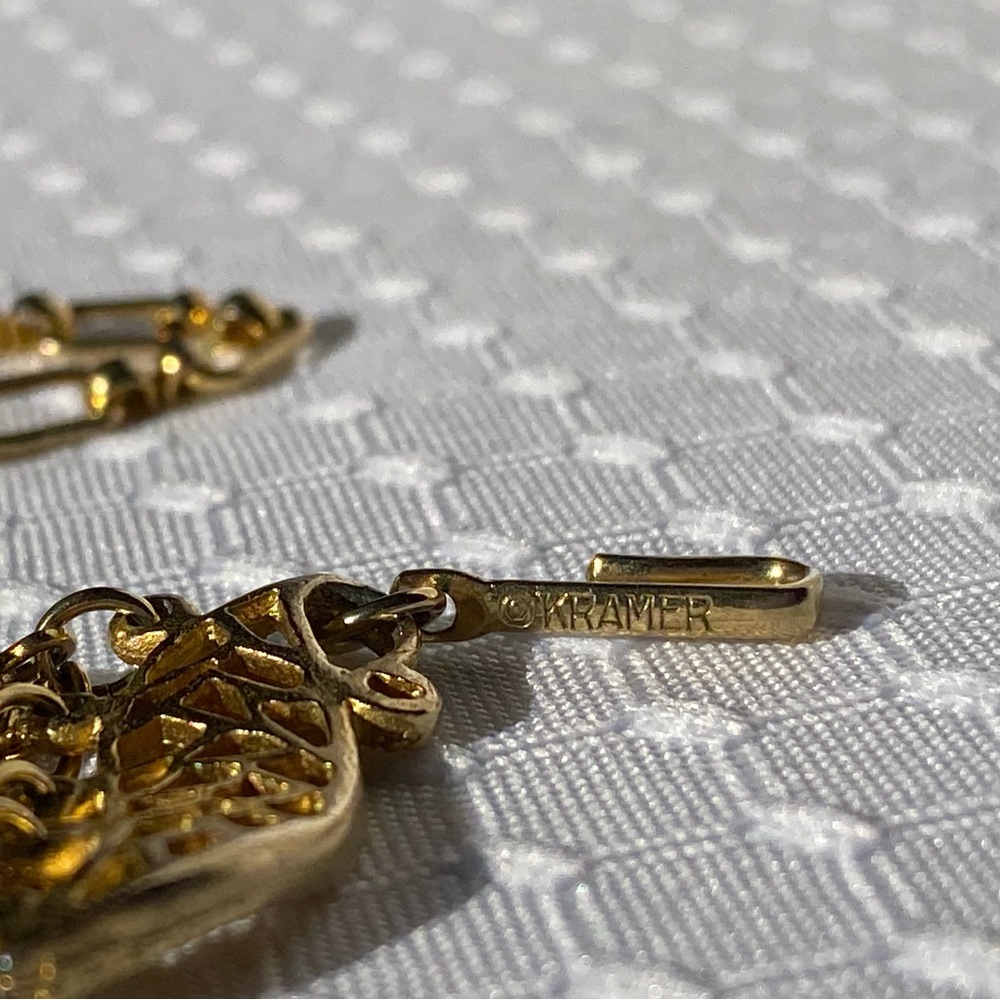 Vintage Kramer Signed Layered Multi Stranded Gold… - image 5